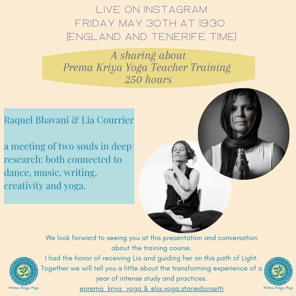 PREMA KRIYA YOGA - live teacher training in english