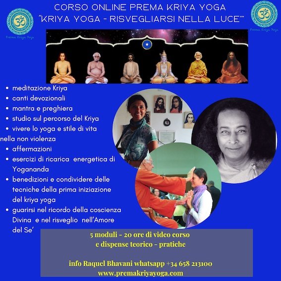 PREMA KRIYA YOGA-corso online risvegliarsi nella Luce