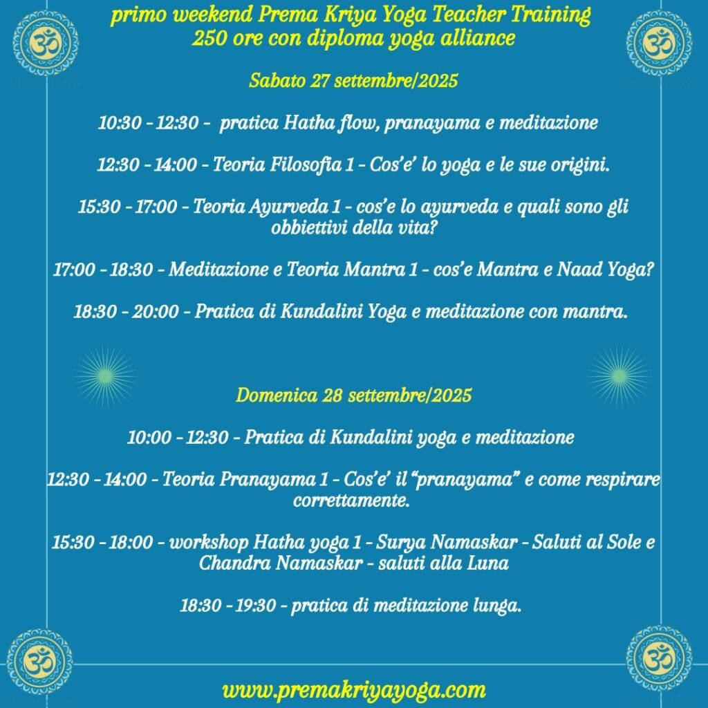 PREMA KRIYA YOGA - Workshop IT Introduzione Allo Yoga - 02
