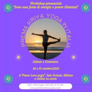 PREMA KRIYA YOGA - Workshop IT Ottobre 25 - 01