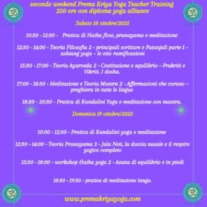 PREMA KRIYA YOGA - Workshop IT Ottobre 25 - 02