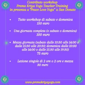 PREMA KRIYA YOGA - Workshop IT Ottobre 25 - 03