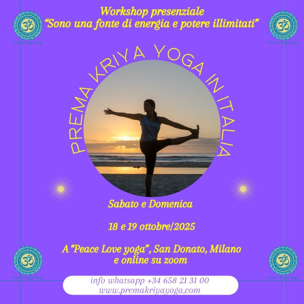 PREMA KRYIA YOGA - Newsletter ottobre 25 - workshop ottobre in italia