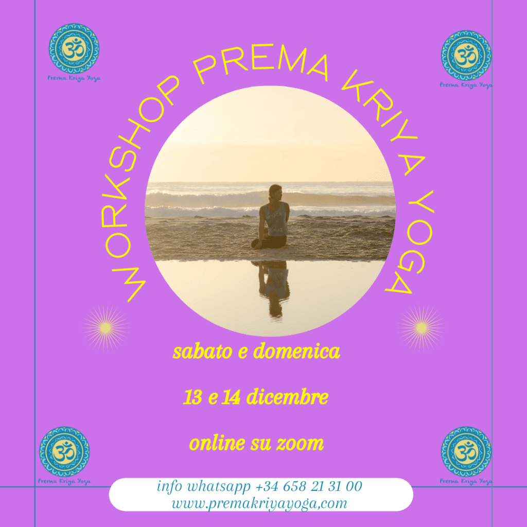 PREMA KRIYA YOGA - TeacherTraining Dez25 -workshop online su zoom dicembre