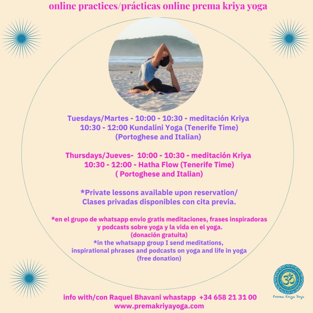 PREMA KRIYA YOGA -Praticas Online - MAR26 - ES-EN
