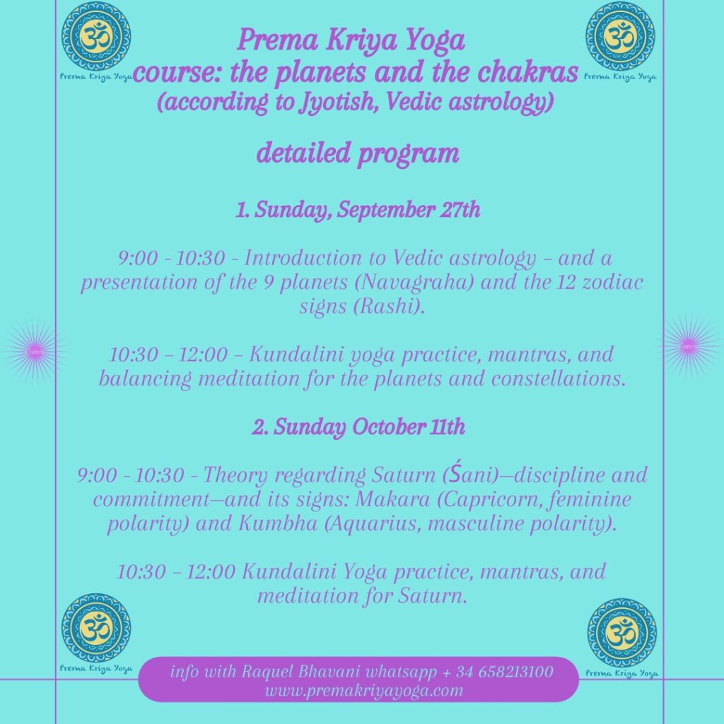 PREMA KRIYA YOGA - planets and chakras course in english (2)